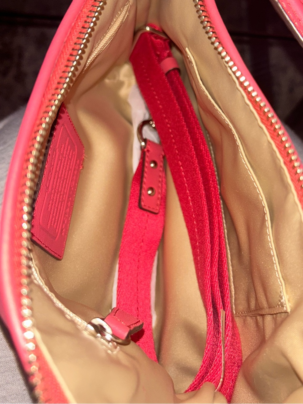 NWT Vintage Coach Pink Leather Shoulder Bag - Picture 9 of 9